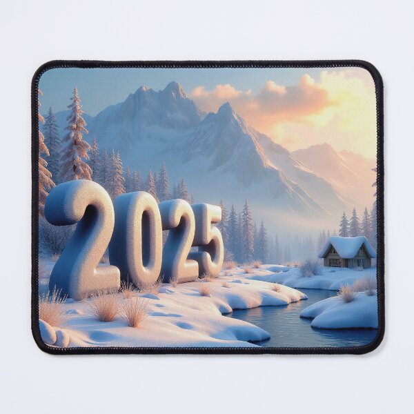 Item preview, 3D number '2025' in a cold, beautiful winter landscape designed and sold by 4Seasons.