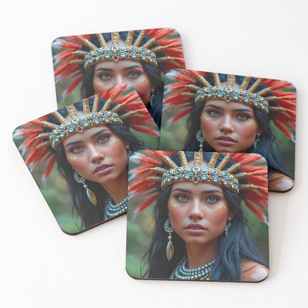 Item preview, Cute Native American Woman designed and sold by TheArtOfPat.