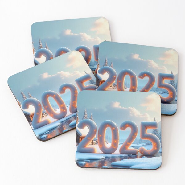 Item preview, 3D number '2025' in a cold, beautiful winter landscape designed and sold by 4Seasons.