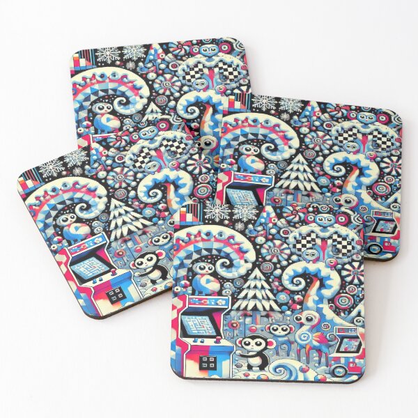 Item preview, Miró’s Pixel Blizzard Arcade – Perfect Gift for Holidays designed and sold by Imaginarium of Chaos falcon88 .