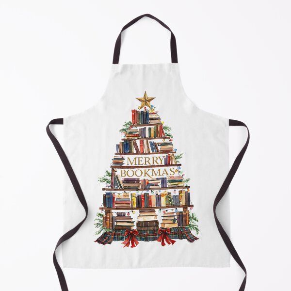 Item preview, Merry Bookmas Vintage Christmas Tree Art Print designed and sold by Monascreativeempire.