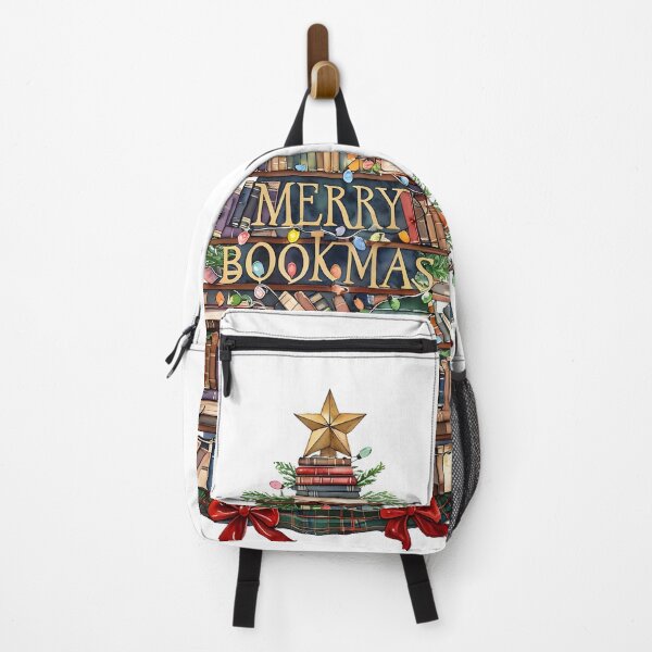 Item preview, Merry Bookmas Vintage Christmas Tree Art Print designed and sold by Monascreativeempire.