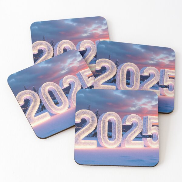 Item preview, Icy 3D number '2025' in a cold, beautiful winter landscape designed and sold by 4Seasons.