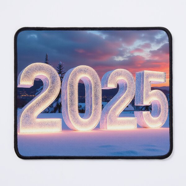 Item preview, Icy 3D number '2025' in a cold, beautiful winter landscape designed and sold by 4Seasons.