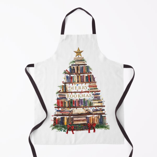 Item preview, Merry Bookmas Vintage Christmas Tree Art Print designed and sold by Monascreativeempire.