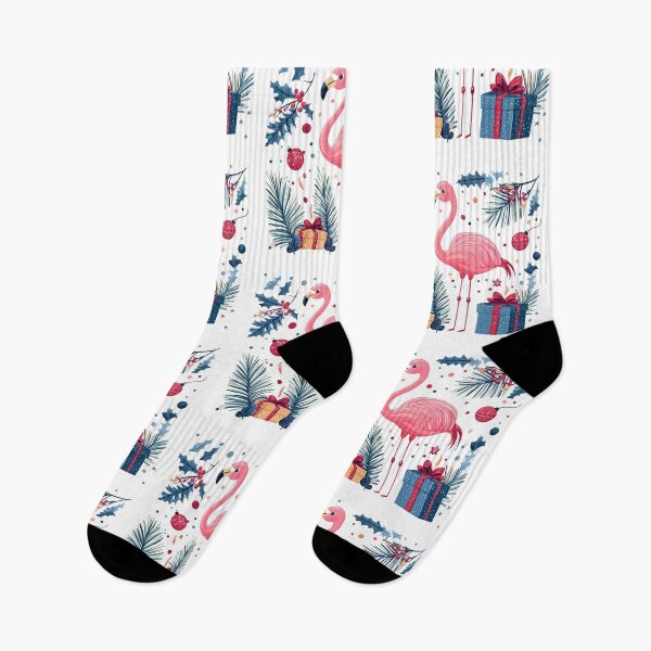 Item preview, Merry Flamingo Christmas – Cute Holiday Illustration designed and sold by ArtfullyJua.
