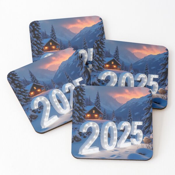 Item preview, Icy 3D number '2025' in a cold, beautiful winter landscape designed and sold by 4Seasons.