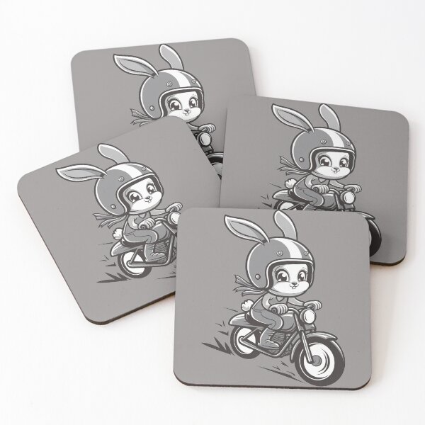 Item preview, Follow The White Rabbit Motorabbit Bunny Hare Follow Me Motogirl Motorcycle Girl Rabbit With Helmet designed and sold by Cr320.
