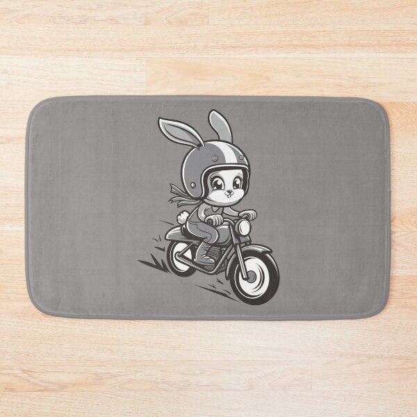 Item preview, Follow The White Rabbit Motorabbit Bunny Hare Follow Me Motogirl Motorcycle Girl Rabbit With Helmet designed and sold by Cr320.