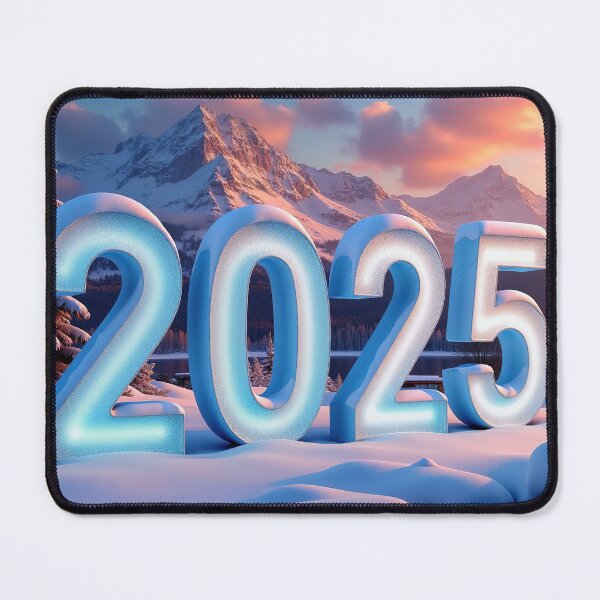 Item preview, Icy 3D number '2025' in a cold, beautiful winter landscape designed and sold by 4Seasons.