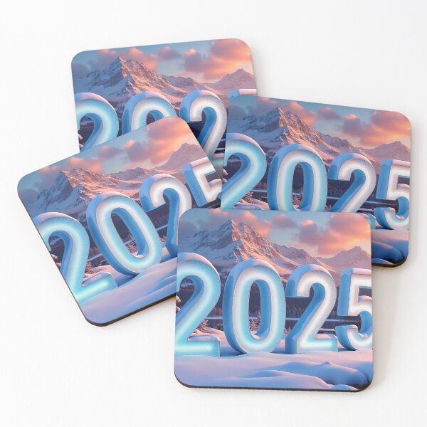 Item preview, Icy 3D number '2025' in a cold, beautiful winter landscape designed and sold by 4Seasons.