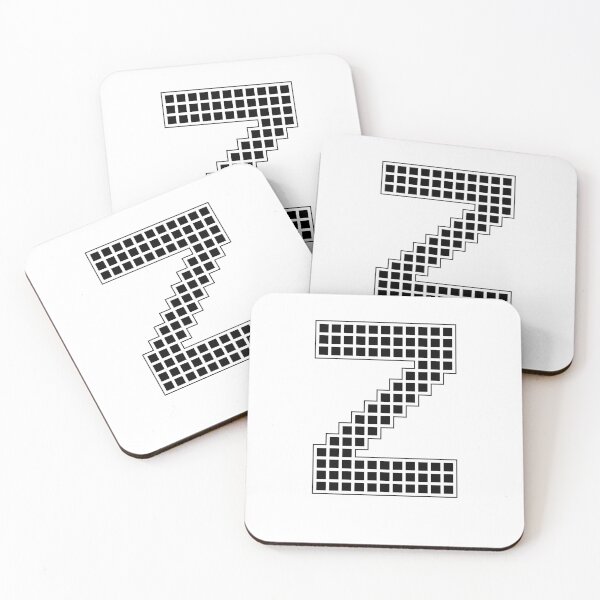 Item preview, Uppercase Z - Black Pixel Block Character designed and sold by PixelGlyphs.