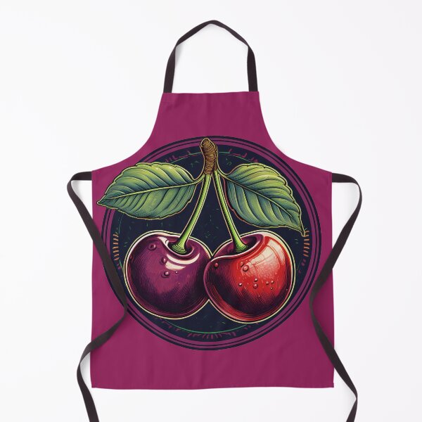 Item preview, Cute Hand-Drawn Dark Red Burgundy Cherry Food Art designed and sold by Negative Vibes Only.