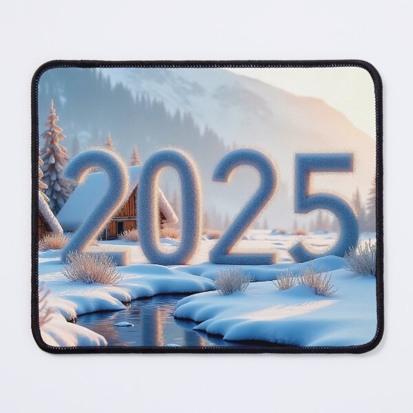 Item preview, 3D number '2025' in a cold, beautiful winter landscape designed and sold by 4Seasons.