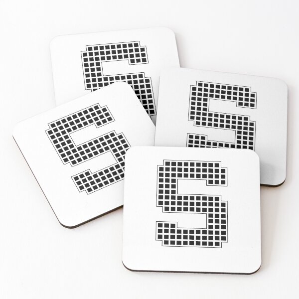 Item preview, Uppercase S - Black Pixel Block Character designed and sold by PixelGlyphs.