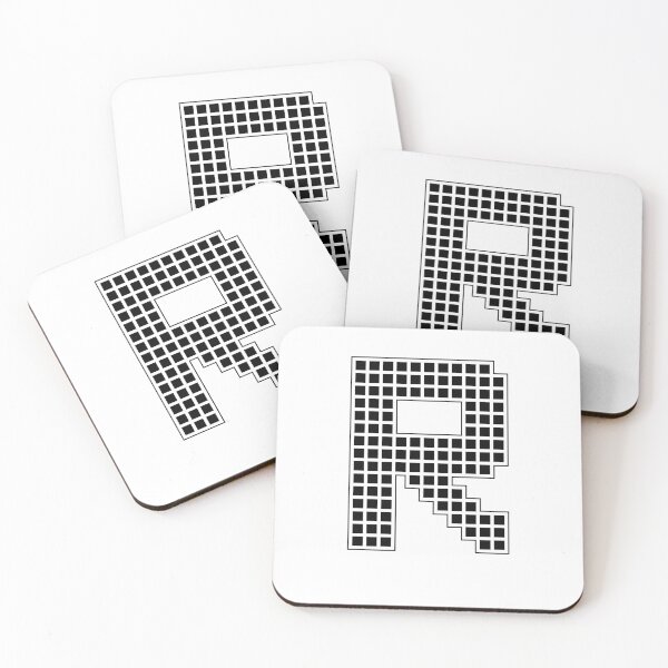 Item preview, Uppercase R - Black Pixel Block Character designed and sold by PixelGlyphs.