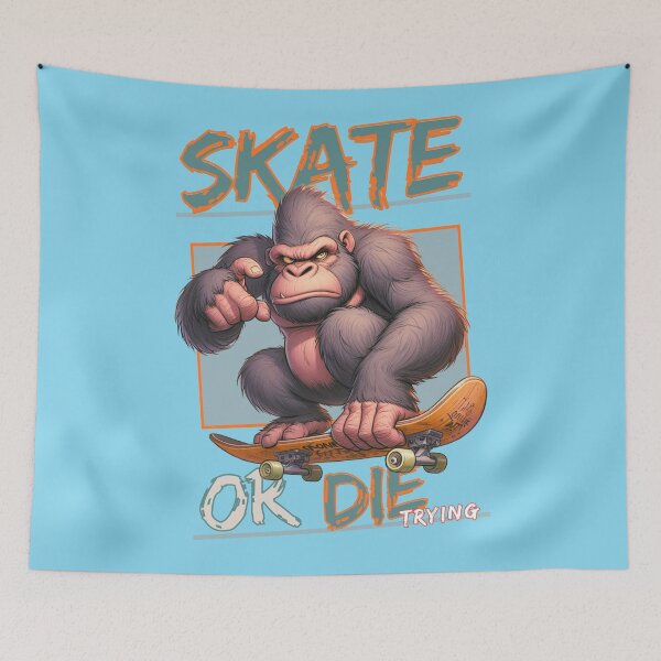 Item preview, A cool and funny gorilla skateboarding  designed and sold by Animal world designs.