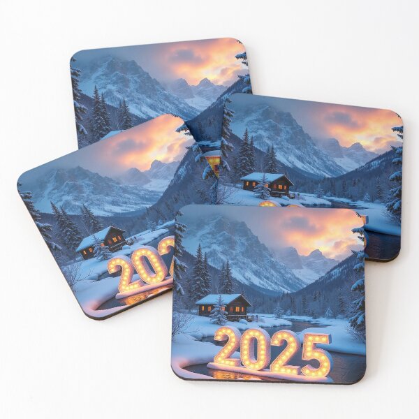 Item preview, 3D number '2025' in a cold, beautiful winter landscape designed and sold by 4Seasons.