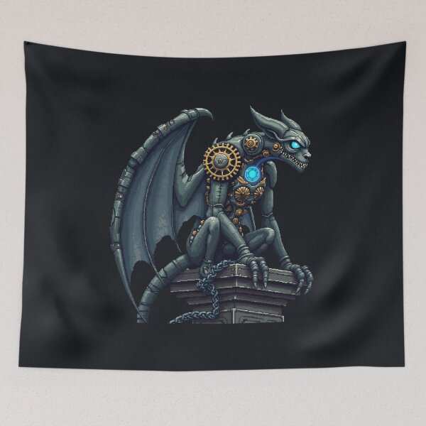 Item preview, Goth Pixel Mechanical Gargoyle designed and sold by SignumShop.