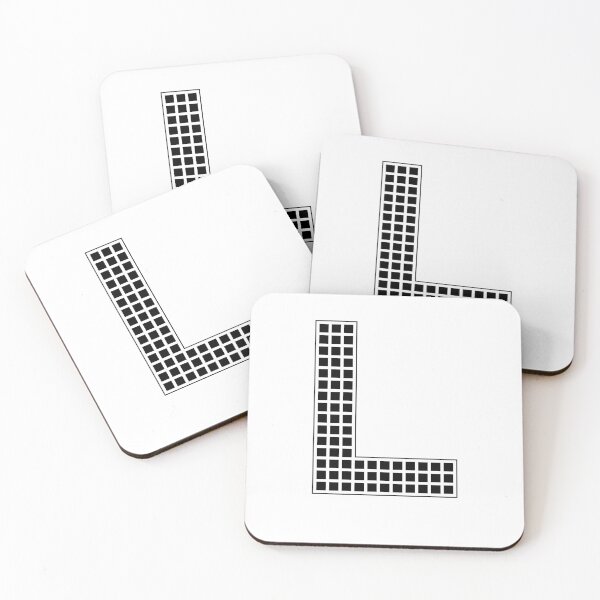 Item preview, Uppercase L - Black Pixel Block Character designed and sold by PixelGlyphs.