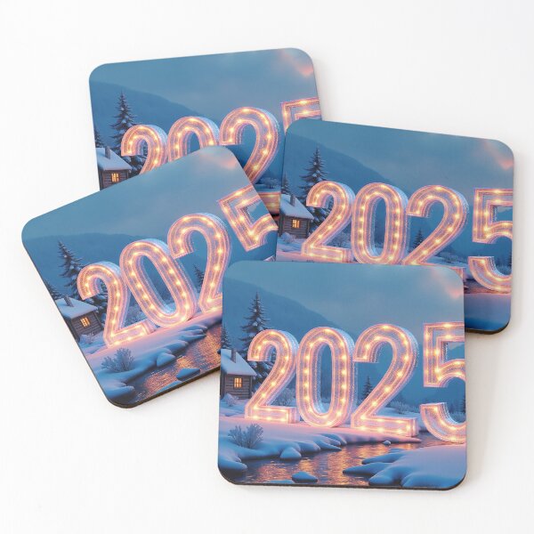 Item preview, 3D number '2025' in a cold, beautiful winter landscape designed and sold by 4Seasons.