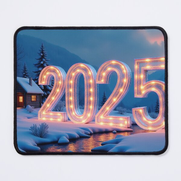 Item preview, 3D number '2025' in a cold, beautiful winter landscape designed and sold by 4Seasons.