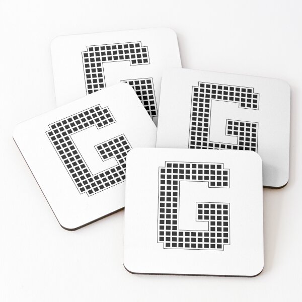 Item preview, Uppercase G - Black Pixel Block Character designed and sold by PixelGlyphs.
