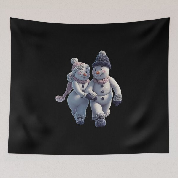 Item preview, Elegant Snowman Couple with Winter Attire designed and sold by love3617.