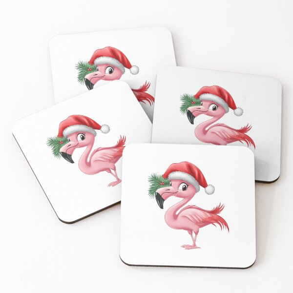 Item preview, Christmas Flamingo – Festive Santa Hat Design designed and sold by ArtfullyJua.