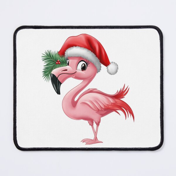 Item preview, Christmas Flamingo – Festive Santa Hat Design designed and sold by ArtfullyJua.