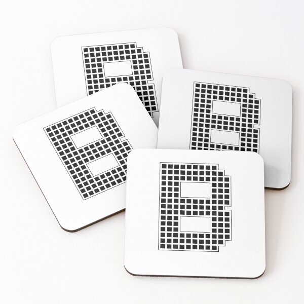 Item preview, Uppercase B - Black Pixel Block Character designed and sold by PixelGlyphs.