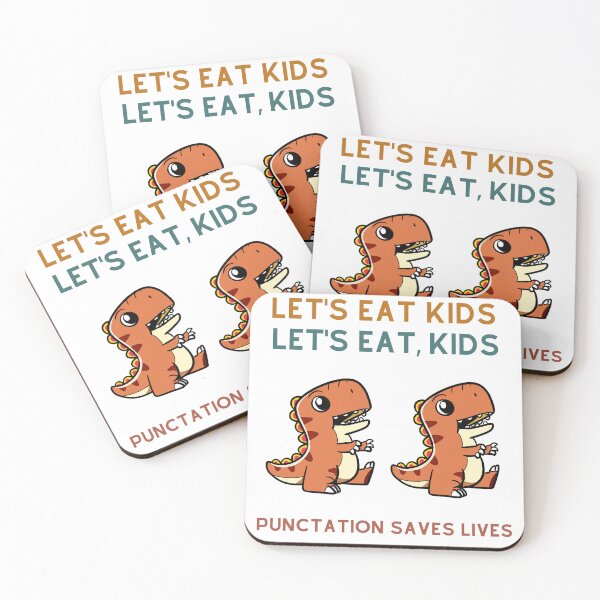 Item preview, Let’s Eat Kids - Funny Grammar and Punctuation Design That Saves Lives designed and sold by Colorful-Garden.