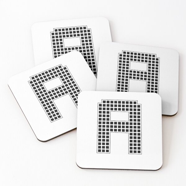Item preview, Uppercase A - Black Pixel Block Character designed and sold by PixelGlyphs.