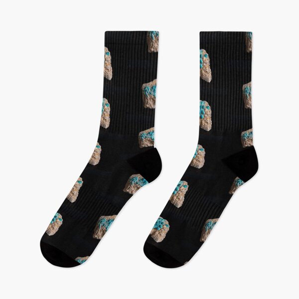 Item preview, Chrysocolla on Calcite Gemstone Mineral Rock designed and sold by Rocksonsocks.