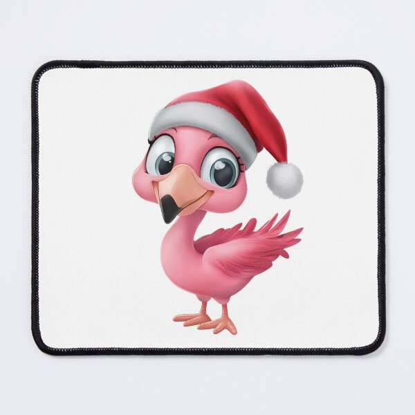 Item preview, Cute Pink Flamingo Christmas – Cartoon Holiday Design designed and sold by ArtfullyJua.