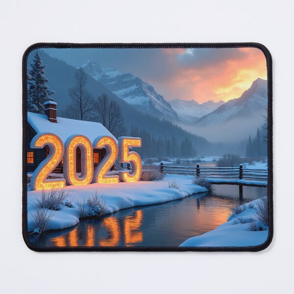 Item preview, 3D number '2025' in a cold, beautiful winter landscape designed and sold by 4Seasons.