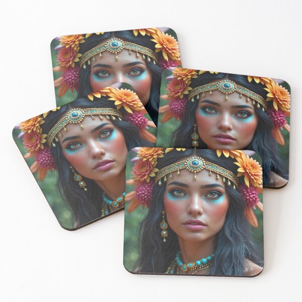 Item preview, Cute Native American Woman designed and sold by TheArtOfPat.