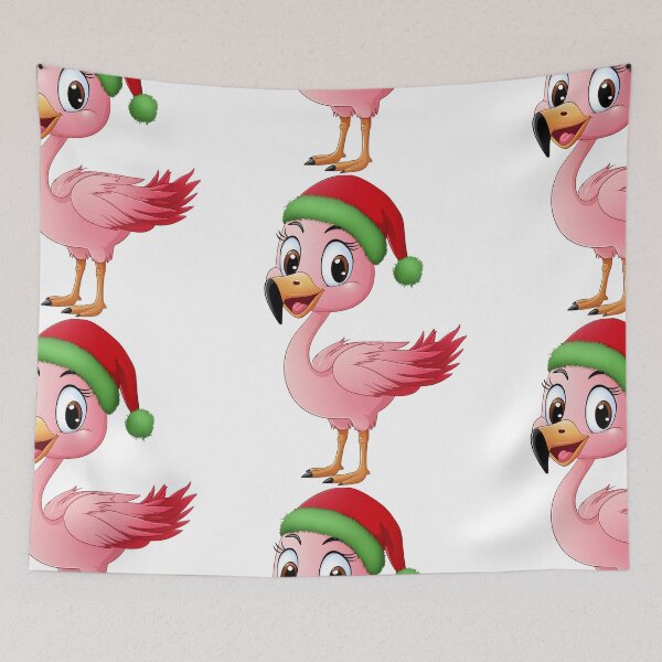 Item preview, Jolly Flamingo – Christmas Cheer Illustration designed and sold by ArtfullyJua.
