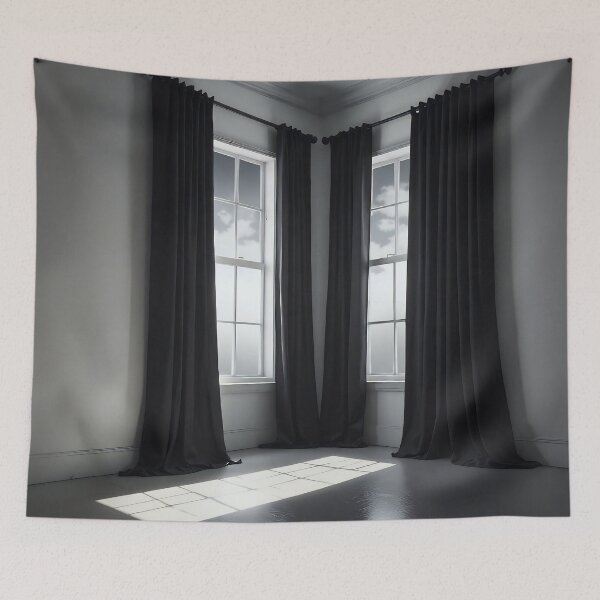 Item preview, White Room With Black Curtains designed and sold by David  Blair Studios.