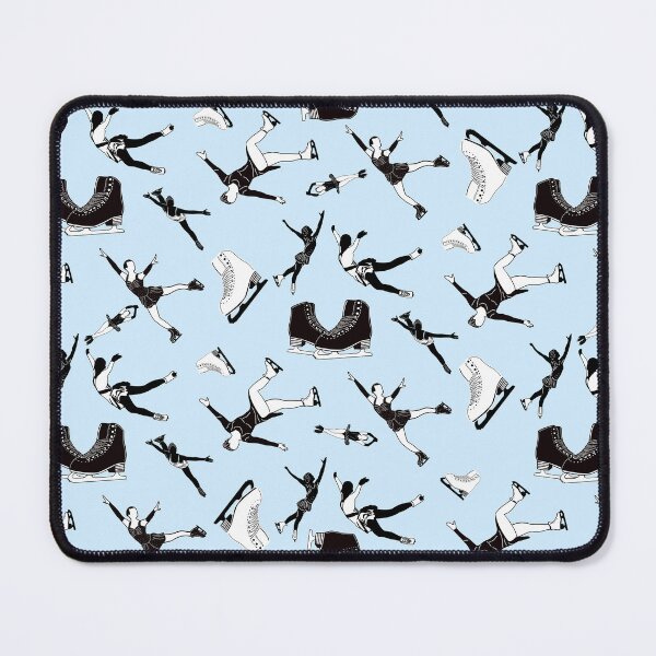 Item preview, Figure Skating Female Silhouettes on Light Blue Background designed and sold by PD-Skating.