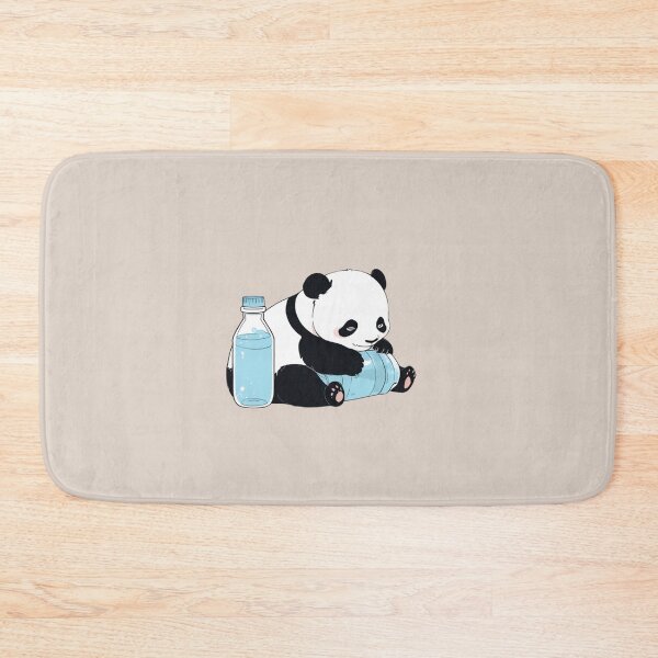 Item preview, Baby panda playing with water bottles designed and sold by PawPurfect.
