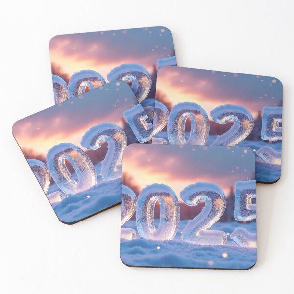 Item preview, Icy 3D number '2025' in a cold, beautiful winter landscape designed and sold by 4Seasons.