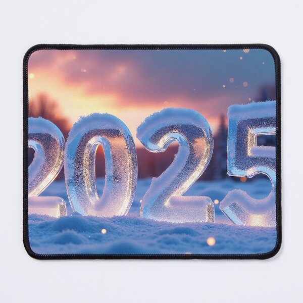 Item preview, Icy 3D number '2025' in a cold, beautiful winter landscape designed and sold by 4Seasons.