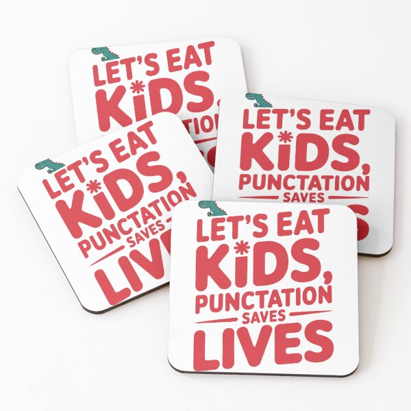 Item preview,  Let’s Eat Kids - Funny Grammar and Punctuation Design That Saves Lives designed and sold by Colorful-Garden.