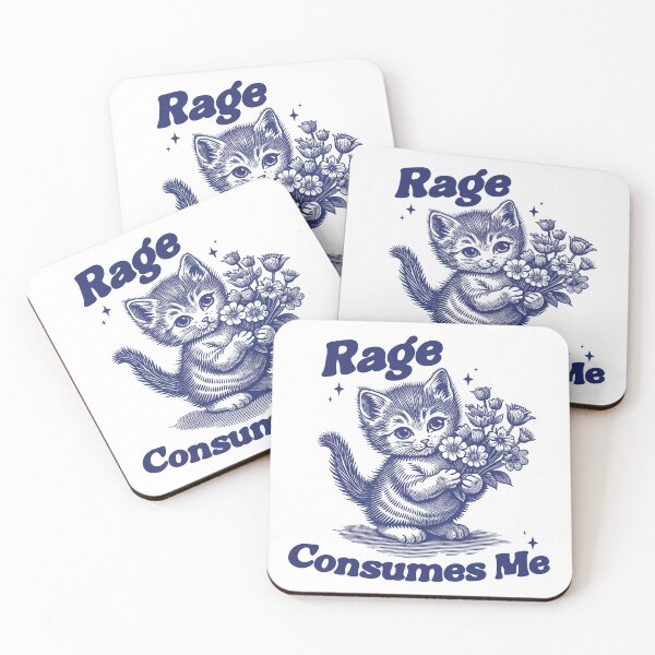 Item preview, Rage Consumes Me Shirt, Weirdcore Shirt, Funny Hilarious Kitten Meme, Funny Mental Health Meme, Dark Humor designed and sold by Rosqzz.