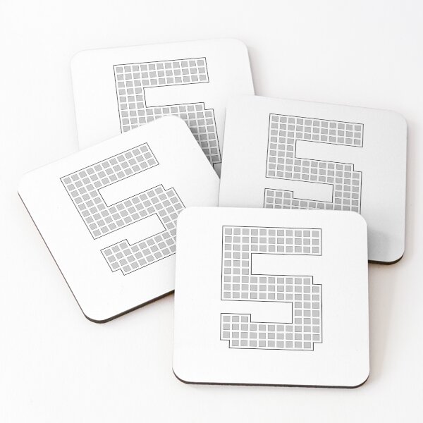 Item preview, Number 5 - Silver Pixel Block Character designed and sold by PixelGlyphs.