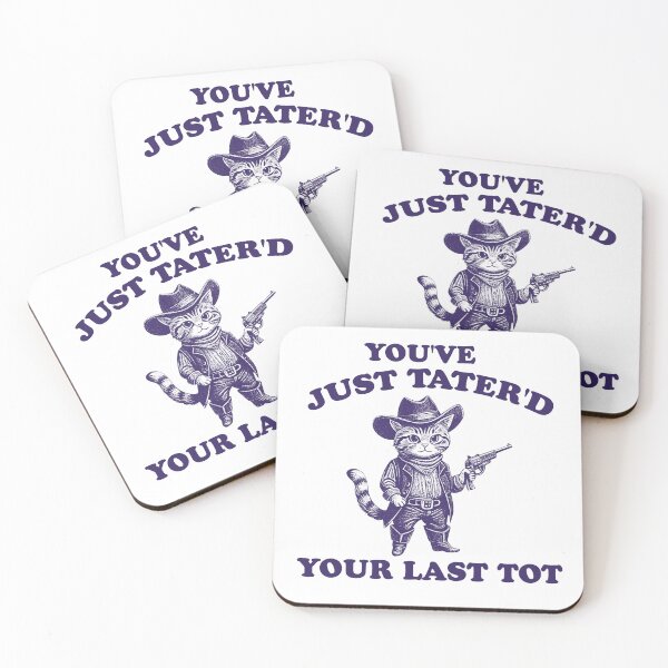 Item preview, You've Just Tater'd Your Last Tot Vintage Style Shirt, Funny Cowboy Cat Tshirt, Retro Cartoon T Shirt, Weird T Shirt, Meme T Shirt, Unisex designed and sold by Rosqzz.