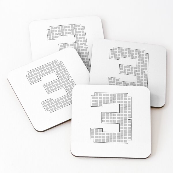 Item preview, Número 3 - Personaje de bloque de píxeles plateado designed and sold by PixelGlyphs.