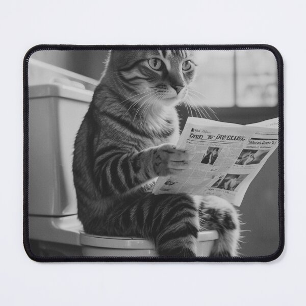 Item preview, Cat Reading Newspaper Humor designed and sold by vk09.