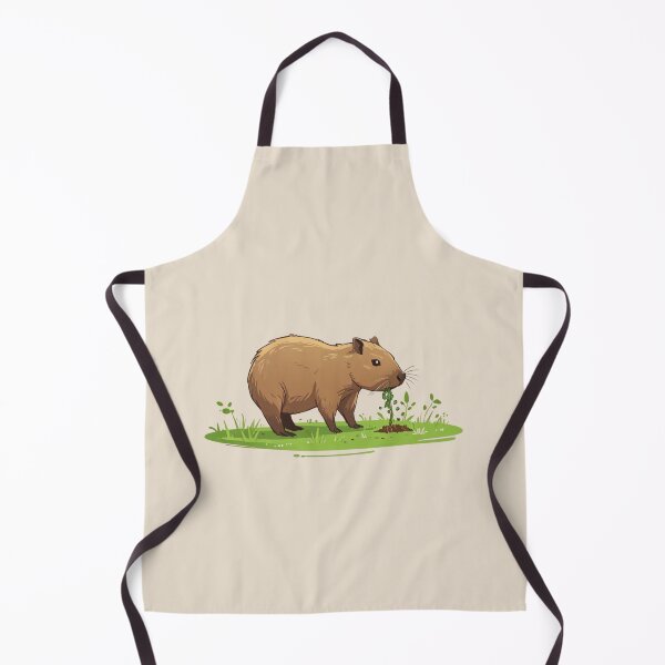 Item preview, Baby Capybara eating grass designed and sold by PawPurfect.